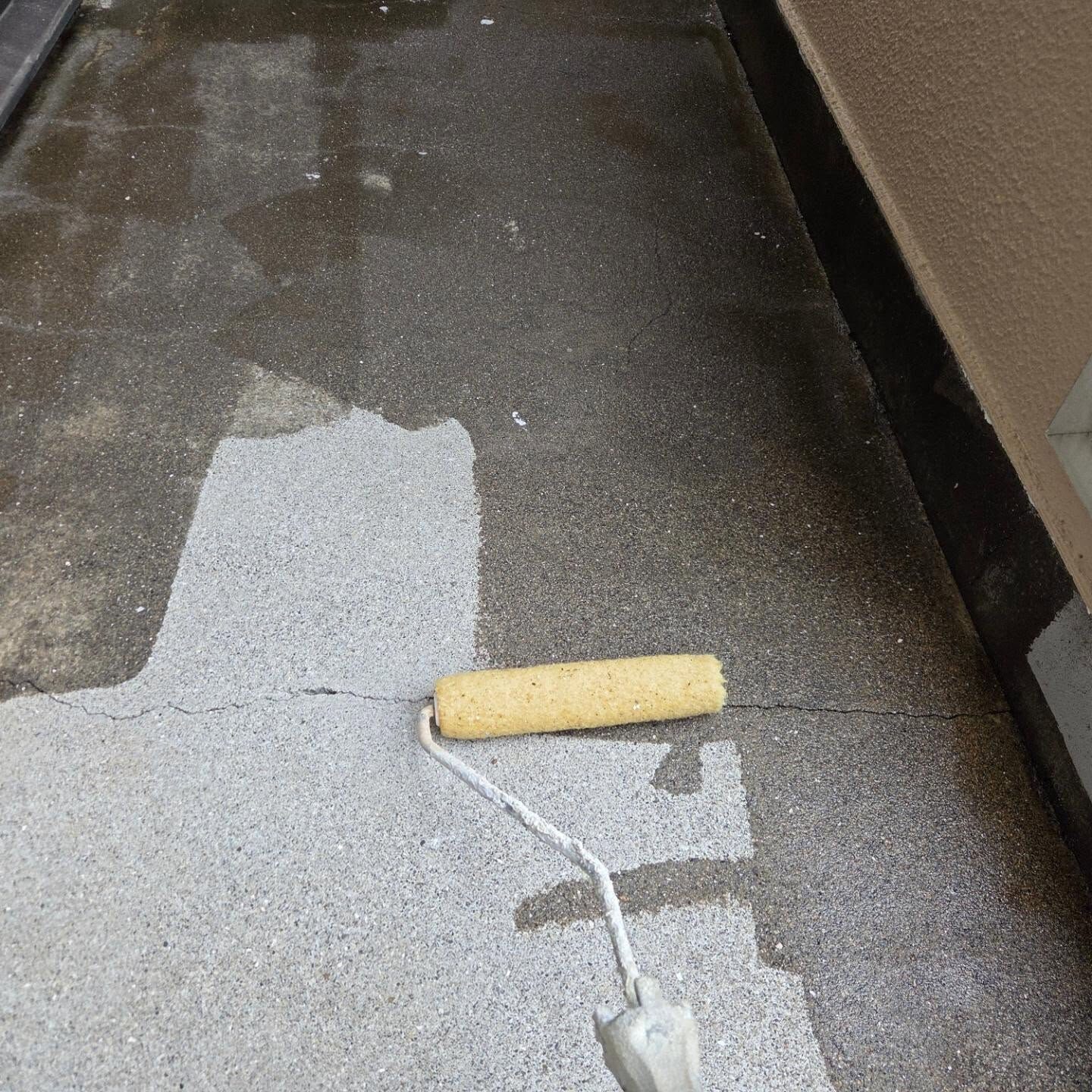 川崎市京町にてバルコニーの防水工事、完了しました！
