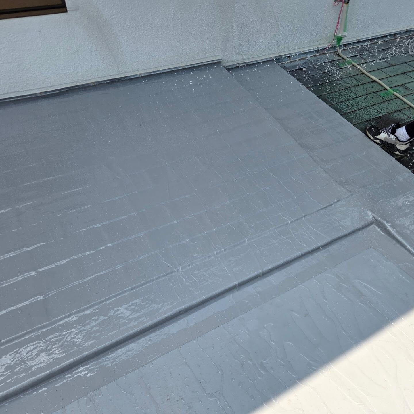 東京都三鷹市にて前に行った漏水調査で可能性のある箇所をシート